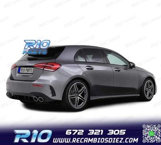 DIFUSOR MERCEDES CLASE A W177 18- LOOK AMG A45 NEGRO BRILLO