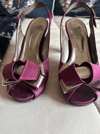 Lote Zapatos y Cartera Morados a Juego