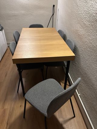 6 Sillas Ikea Skålsta Tela Gris antracita.