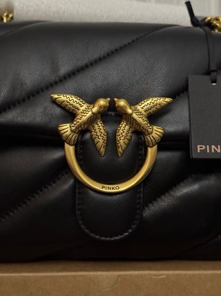 Pinko Love Puff Classic Quilt Black Golden