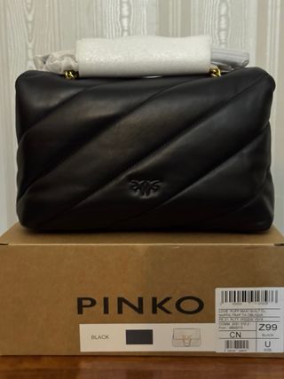 Pinko Love Puff Classic Quilt Black Golden