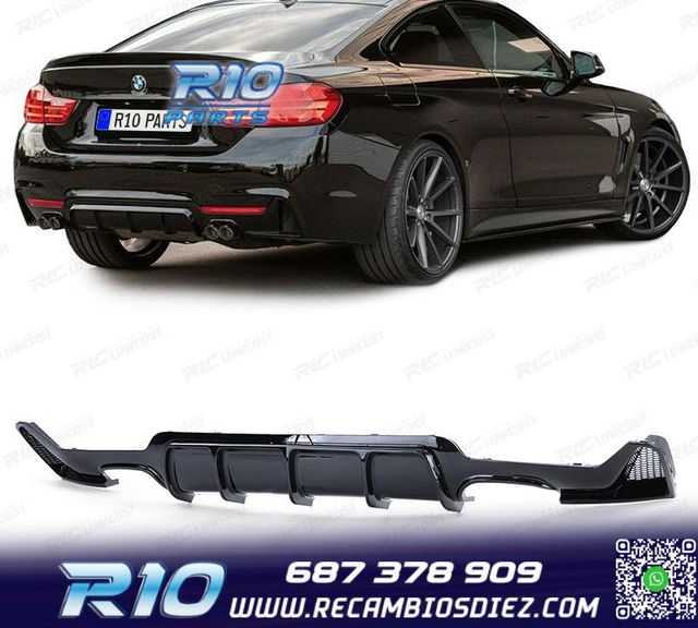 DIFUSOR BMW F32 F33 F36 LOOK M PERFORMANCE NEGRO BRILLO
