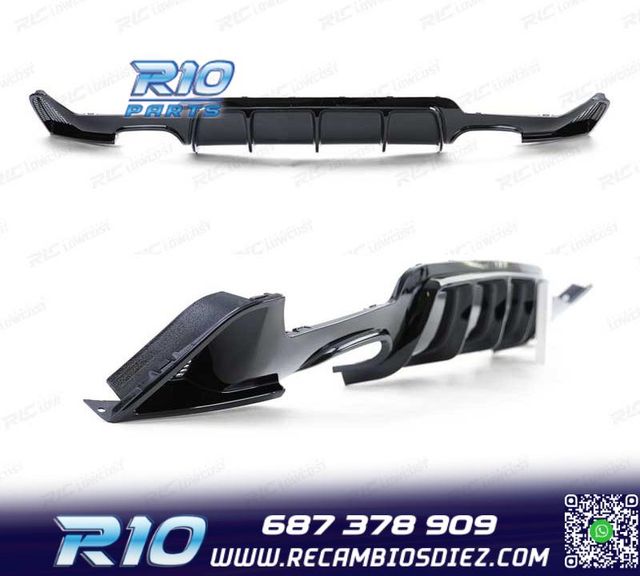 DIFUSOR BMW F32 F33 F36 LOOK M PERFORMANCE NEGRO BRILLO