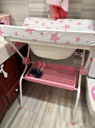 Bañera cambiador bebé estrellas