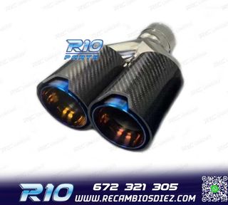 COLA ESCAPE IZQUIERDA BMW LOOK M PERFORMANCE AZUL CARBONO