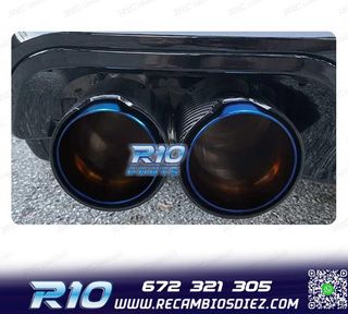 COLA ESCAPE IZQUIERDA BMW LOOK M PERFORMANCE AZUL CARBONO