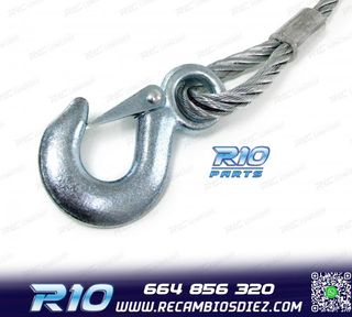 CABLE DE ACERO REMOLQUE CON DOBLE GANCHO