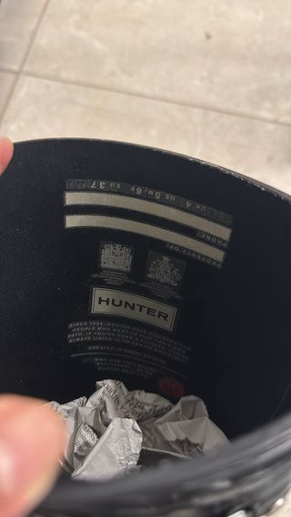 Botas Hunter Negras Talla 37