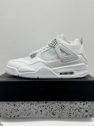 Air Jordan 4 Retro Blanco/Plata Metálico
