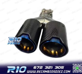 COLA ESCAPE DERECHA BMW LOOK M PERFORMANCE AZUL CARBONO