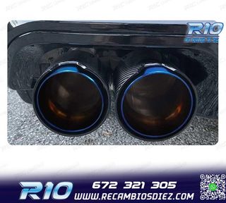 COLA ESCAPE DERECHA BMW LOOK M PERFORMANCE AZUL CARBONO