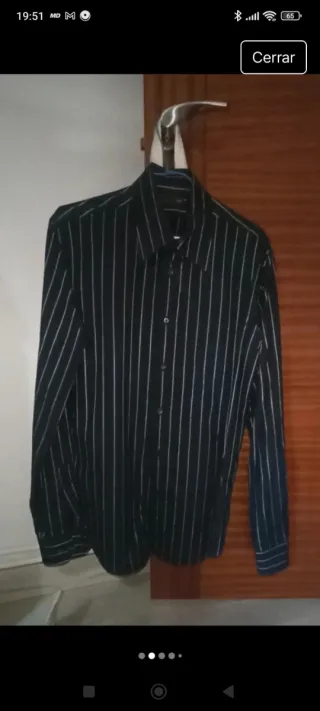 Traje Zara Negro + Camisa + Corbata Seda