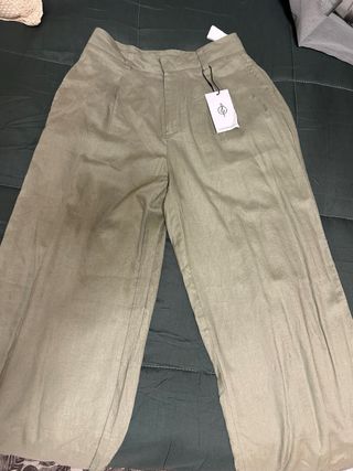 Pantalón lino verde sin estrenar