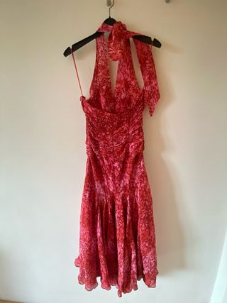 Vestido midi estampado rosas S-M