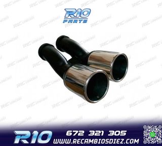 COLA ESCAPE DOBLE REDONDA ACERO INOX SEAT AUDI VOLKSWAGEN VW