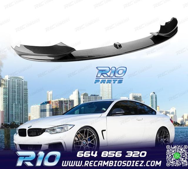 LIP SPOILER FRONTAL BMW F32 F33 F36 CARBONO LOOK M PERFORMAN