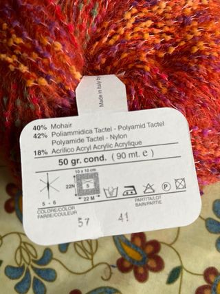 10 Gomitoli lana mohair  Mondial 500 gr ferri 5-6