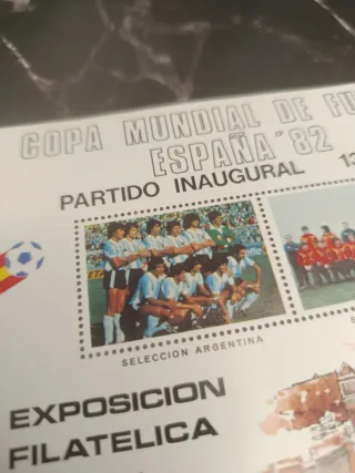 Sellos Argentina (Maradona) España 82 Inaugural