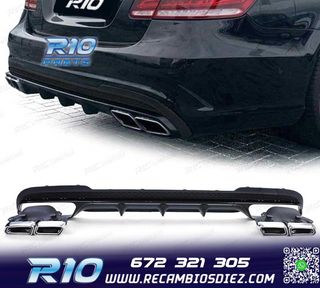 DIFUSOR MERCEDES CLASE E W212 SEDAN 13-16 LOOK AMG E63 + COL