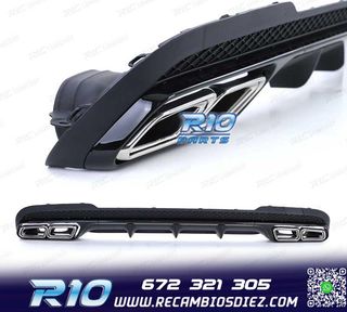 DIFUSOR MERCEDES CLASE E W212 SEDAN 13-16 LOOK AMG E63 + COL