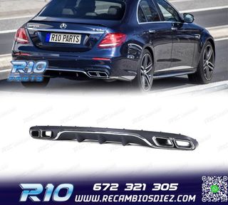 DIFUSOR MERCEDES CLASE E W213 SEDAN 16-20 LOOK AMG E63 + COL