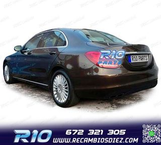 DIFUSOR MERCEDES CLASE C W205 SEDAN 14-18 LOOK AMG NEGRO MAT