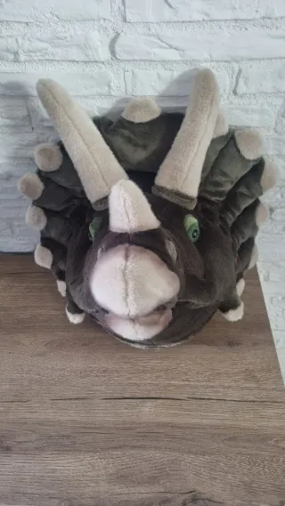 Cabeza peluche dinosaurio Triceratops 45X30X30