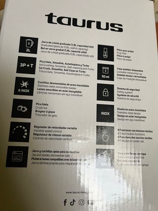 Taurus Prior Advance+ 1800 Batidora