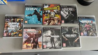 Lote 8 Juegos PS3: GTA V, Uncharted 3, Tomb Raider