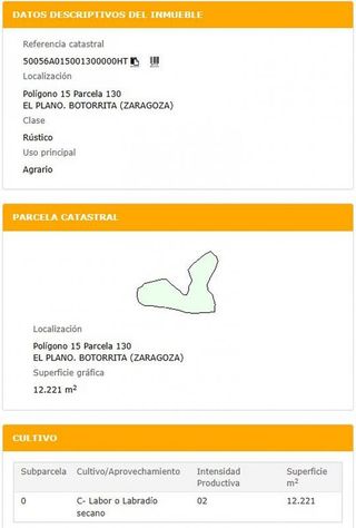 Terreno en venta en Botorrita