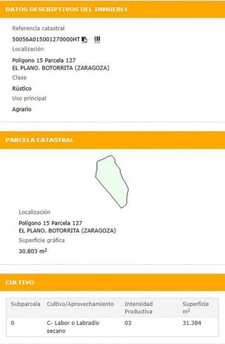 Terreno en venta en Botorrita