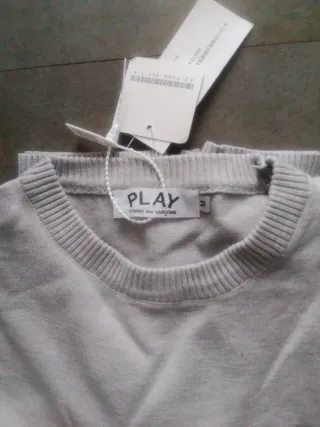 Comme des Garçons PLAY maglione grigio.