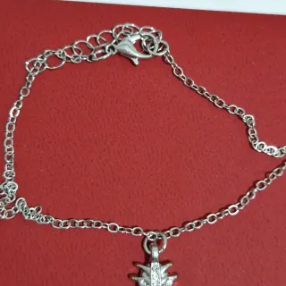 Tobillera piña plata