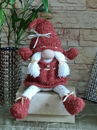 Gnomo Natale Rosso e Bianco