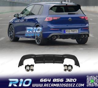 DIFUSOR VOLKSWAGEN VW GOLF 8 21-23 LOOK R DOBLE SALIDA + CO