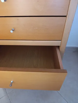 Cajonera in legno con 5 cassetti