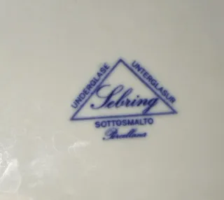 Piatto fondo grande blu e bianco