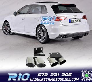 COLAS ESCAPE AUDI A3 8V 13- LOOK S CROMO