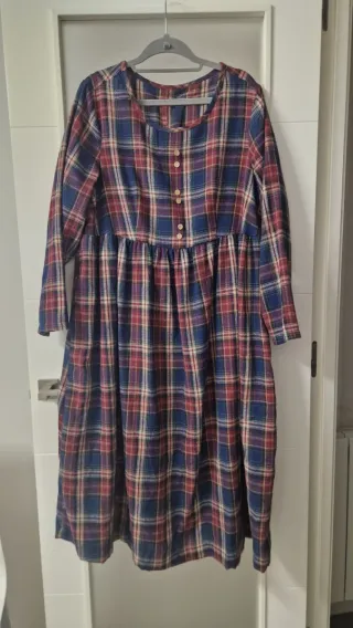 Vestido de invierno a cuadros