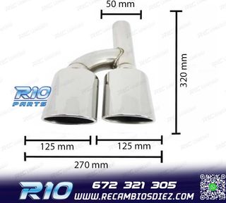 COLAS ESCAPE MERCEDES CLASE C W204 07-15 LOOK AMG 50X100