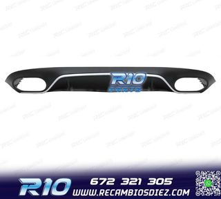 DIFUSOR MERCEDES CLASE E C238 17-19 LOOK AMG E53 PLATA + COL