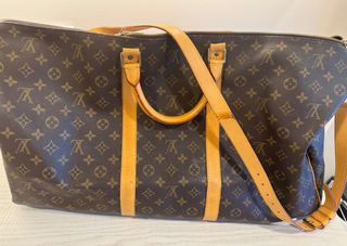 Bolso Louis Vuitton keepall  Monogram Marrón Beige