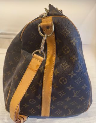 Bolso Louis Vuitton keepall  Monogram Marrón Beige