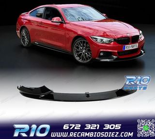SPOILER LIP FRONTAL BMW F32 F33 F36 LOOK M PERFORMANCE NEGRO