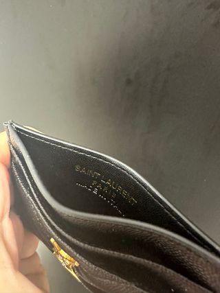 Tarjetero Yves Saint Laurent Negro Dorado