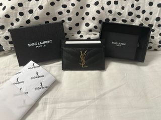 Tarjetero Yves Saint Laurent Negro Dorado