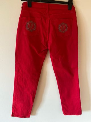 Pantalones Rojos Carolina Herrera Talla M