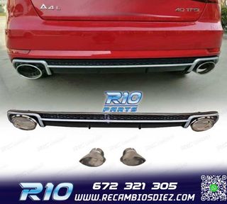 DIFUSOR AUDI A4 B9 16- LOOK RS4 + COLAS ESCAPE