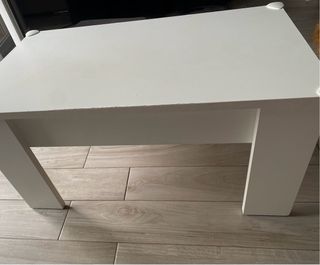 Mesa baja elevable blanca