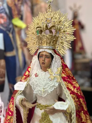 Virgen Dolorosa 55cm Vestir